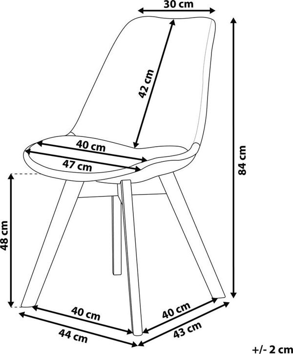 Beliani Σετ 2 καρέκλες τραπεζαρίας DAKOTA II μπλε 7983999 4251682206679
