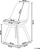 Beliani Σετ 2 καρέκλες τραπεζαρίας DAKOTA II μπλε 7983999 4251682206679