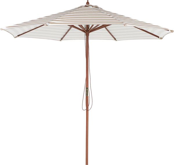 Ομπρέλα Beliani Garden 260 cm μπεζ και λευκό FERENTILLO (140309) 8397507 4251682202374