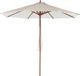 Ομπρέλα Beliani Garden 260 cm μπεζ και λευκό FERENTILLO (140309) 8397507 4251682202374