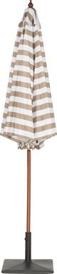 Ομπρέλα Beliani Garden 260 cm μπεζ και λευκό FERENTILLO (140309) 8397507 4251682202374