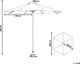 Ομπρέλα Beliani Garden 260 cm μπεζ και λευκό FERENTILLO (140309) 8397507 4251682202374