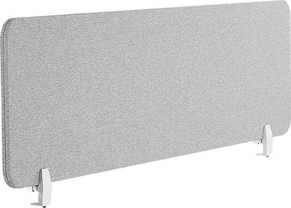 Θήκη γραφείου Beliani 130 x 40 cm ανοιχτό γκρι WALLY 8350984 4251682262972