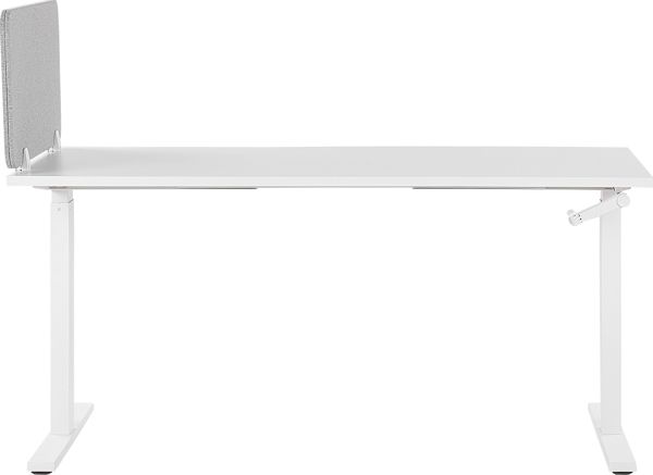 Θήκη γραφείου Beliani 130 x 40 cm ανοιχτό γκρι WALLY 8350984 4251682262972