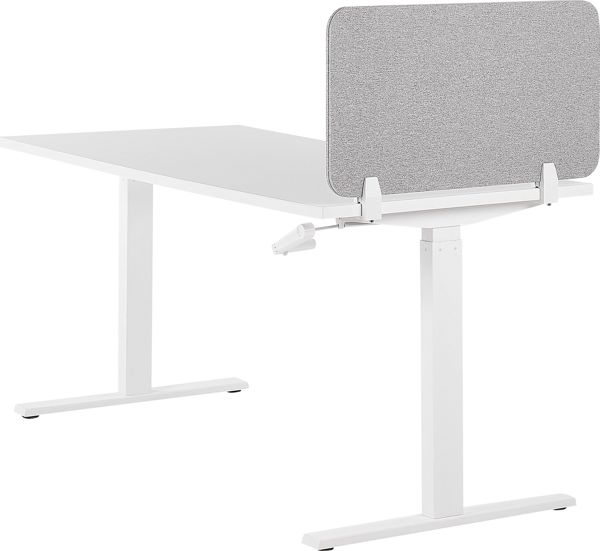 Θήκη γραφείου Beliani 130 x 40 cm ανοιχτό γκρι WALLY 8350984 4251682262972