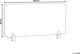 Θήκη γραφείου Beliani 130 x 40 cm ανοιχτό γκρι WALLY 8350984 4251682262972
