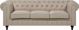 Καναπές Beliani 3θέσιος, μεγάλος, μπεζ CHESTERFIELD 8497551 4260624113746