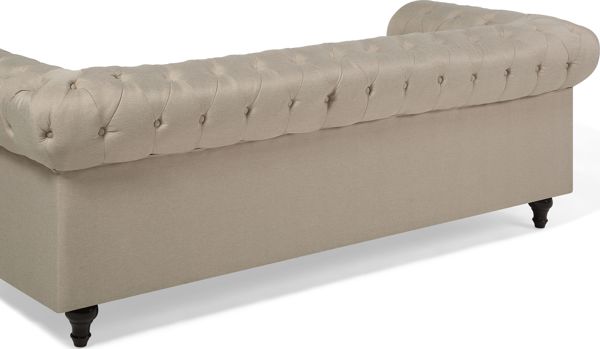 Καναπές Beliani 3θέσιος, μεγάλος, μπεζ CHESTERFIELD 8497551 4260624113746