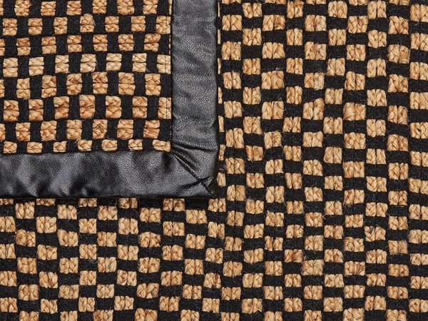 Χαλί Beliani Jute 140 x 200 cm μαύρο και μπεζ GERCE Lumarko! 13533375 4255664848383