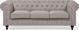 Beliani Γωνιακός καναπές δεξιά, μπεζ CHESTERFIELD 8083388 4260624113845