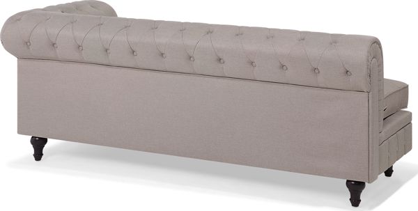 Beliani Γωνιακός καναπές δεξιά, μπεζ CHESTERFIELD 8083388 4260624113845