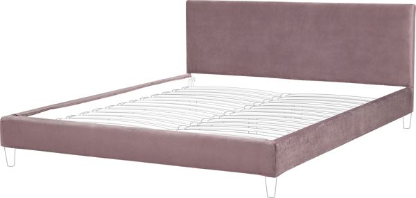 Beliani Αντικαταστάσιμο κάλυμμα κρεβατιού 180 x 200 cm ροζ FITOU 8130277 4260624110301