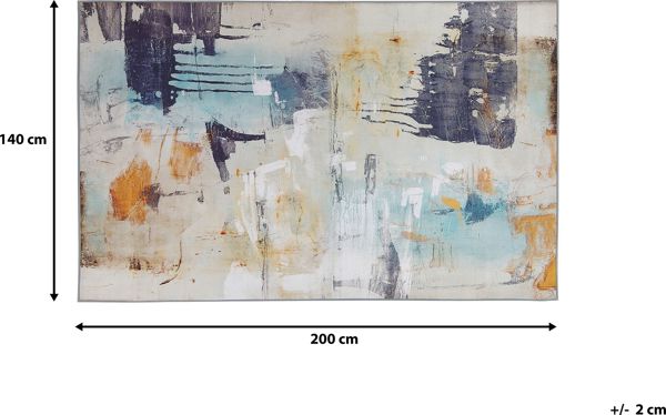 Beliani Χαλί ADAPAZARI Πολύχρωμο Αφηρημένο Σχέδιο, 140x200 cm