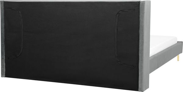 Κρεβάτι Beliani Velvet 180 x 200 cm γκρι VILLETTE 8034378 4251682236812