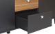 Beliani Συρταριέρα KURO 8083067 με 3 Συρτάρια και Ράφια, Μαύρη με Σκούρο Ξύλο