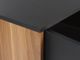 Beliani Συρταριέρα KURO 8083067 με 3 Συρτάρια και Ράφια, Μαύρη με Σκούρο Ξύλο