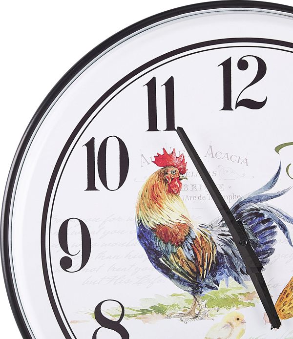 Beliani Ρολόι Τοίχου HORW 48cm Πολύχρωμο Σιδερένιο Ρετρό Διακοσμητικό Τοίχου