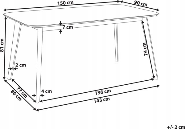 Beliani Lumarko Τραπεζαρία 150 x 90 cm σκούρο ξύλο EPHRATA! 12300970 4251682288897