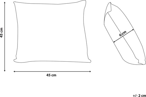 Beliani Ριγέ διακοσμητικό μαξιλάρι 45 x 45 cm κόκκινη ΚΑΜΠΑΝΟΥΛΑ 7984419 4251682258906
