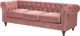 Beliani 3θέσιος βελούδινος καναπές, ροζ CHESTERFIELD 8083411 4251682248204