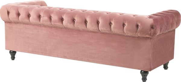 Beliani 3θέσιος βελούδινος καναπές, ροζ CHESTERFIELD 8083411 4251682248204