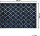 Χαλί Beliani Yelki Μπλε με Χρυσό Μοτίβο 160 x 230 cm από Βισκόζη και Πολυεστέρα