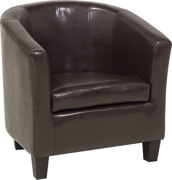 Πολυθρόνα Beliani Brown οικολογικό δέρμα BORWICK 8232416 4260586356304