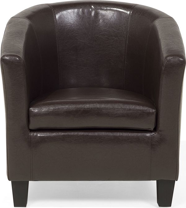 Πολυθρόνα Beliani Brown οικολογικό δέρμα BORWICK 8232416 4260586356304
