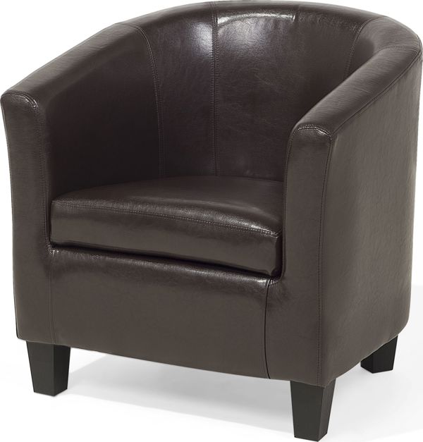 Πολυθρόνα Beliani Brown οικολογικό δέρμα BORWICK 8232416 4260586356304