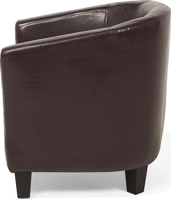 Πολυθρόνα Beliani Brown οικολογικό δέρμα BORWICK 8232416 4260586356304