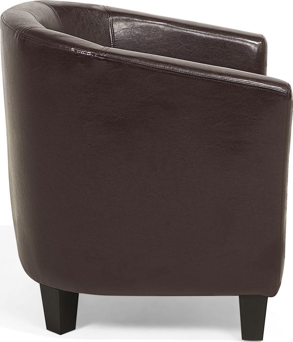 Πολυθρόνα Beliani Brown οικολογικό δέρμα BORWICK 8232416 4260586356304