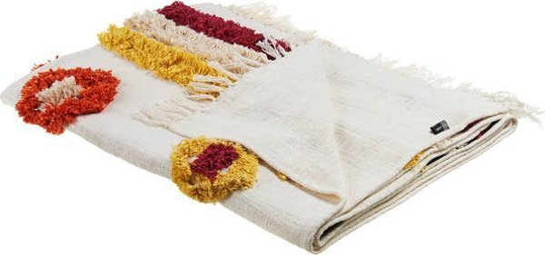 Beliani Κουβέρτα Βαμβακερή Amroha Πολύχρωμη 130 x 180 cm