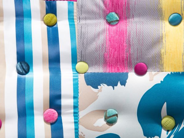 Beliani Patchwork πολυθρόνα μπλε ΜΑΝΤΑΛ 8397481 4260580924028