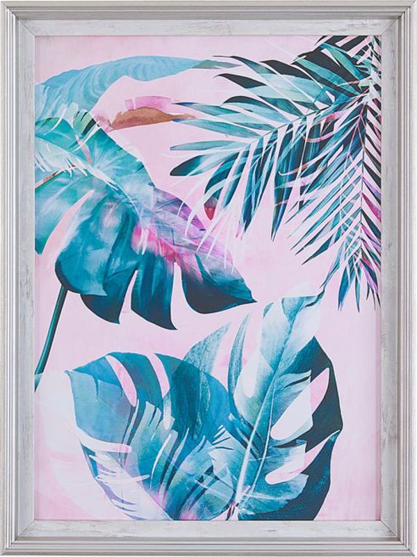 Beliani Εικόνα σε κορνίζα 30 x 40 cm μπλε και ροζ AGENA 8034583 4251682251303