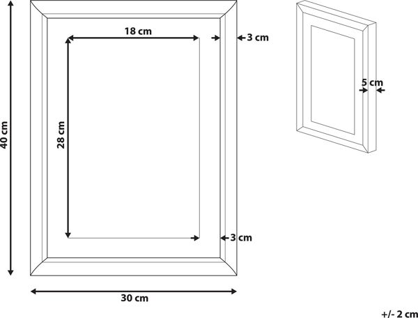 Beliani Εικόνα σε κορνίζα 30 x 40 cm μπλε και ροζ AGENA 8034583 4251682251303