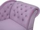 Beliani Δεξιά βελούδινη ξαπλώστρα, ροζ NIMES 8034648 4260624116433