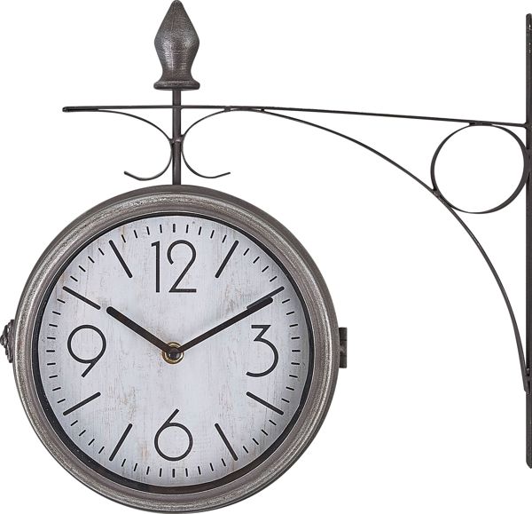 Ρολόι τοίχου Beliani 22 cm ασημί και λευκό ROMONT 8034629 4251682242363