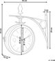 Ρολόι τοίχου Beliani 22 cm ασημί και λευκό ROMONT 8034629 4251682242363