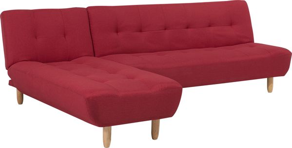 Beliani Δεξί γωνιακός καναπές, κόκκινο ALSTEN 8083349 4251682250559