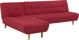 Beliani Δεξί γωνιακός καναπές, κόκκινο ALSTEN 8083349 4251682250559
