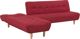 Beliani Δεξί γωνιακός καναπές, κόκκινο ALSTEN 8083349 4251682250559