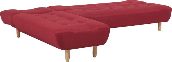 Beliani Δεξί γωνιακός καναπές, κόκκινο ALSTEN 8083349 4251682250559