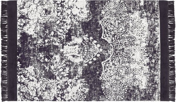 Χαλί Beliani Lumarko Viscose 140 x 200 cm μωβ με λευκό AKARSU! 12573001 4251682293181