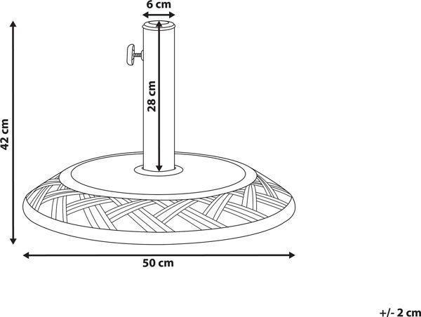 Βάση ομπρέλας Beliani 50 cm καφέ CAPACI (223349) 8083559 4251682242219