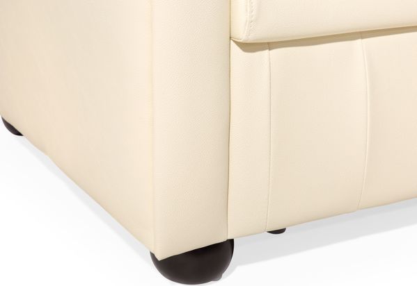 Beliani Καναπές Chesterfield 3θέσιος Δερμάτινος, Κρεμ, 8083364