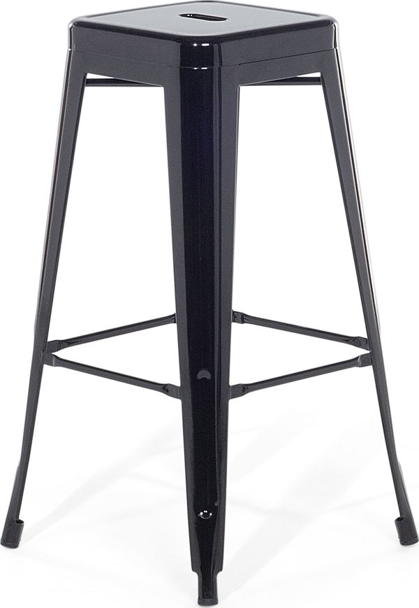 Beliani Σετ 2 μεταλλικά σκαμπό μπαρ 76 cm μαύρο CABRILLO 8083602 4260602372837