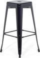 Beliani Σετ 2 μεταλλικά σκαμπό μπαρ 76 cm μαύρο CABRILLO 8083602 4260602372837