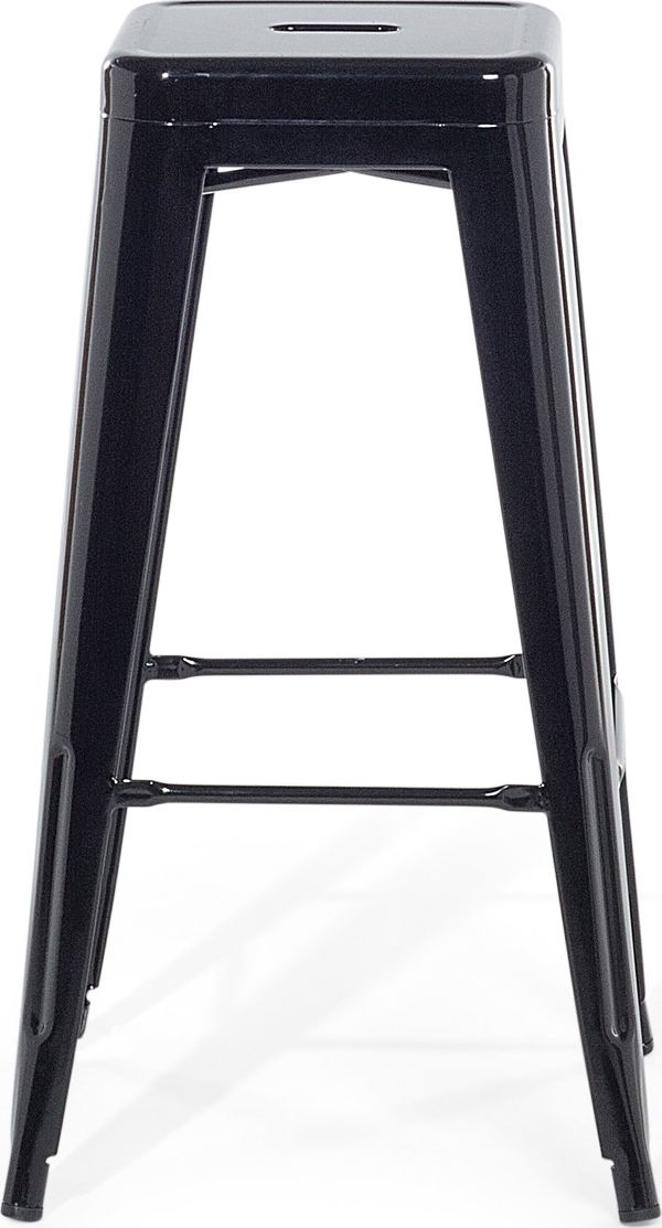 Beliani Σετ 2 μεταλλικά σκαμπό μπαρ 76 cm μαύρο CABRILLO 8083602 4260602372837