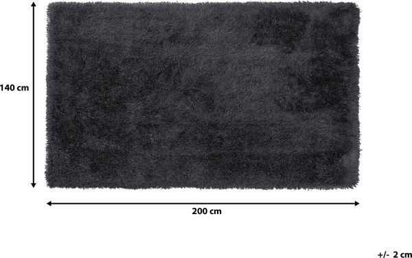 Χαλί Beliani Shaggy 140 x 200 cm μαύρο CIDE 8034573 4251682221375