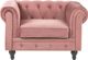Beliani Πολυθρόνα Βελούδινη Ροζ CHESTERFIELD